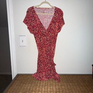 Nine West Pink and Black Midi Dress